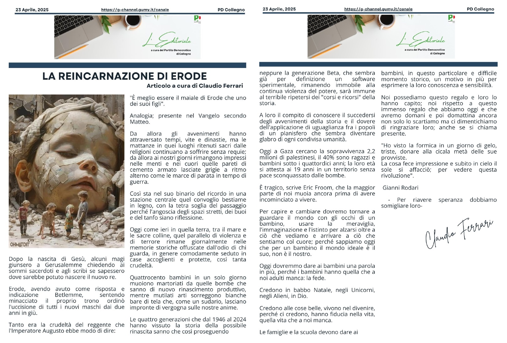 La reincarnazione di Erode La reincarnazione di Erode